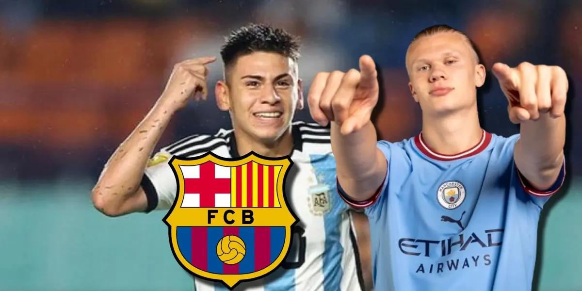 Claudio Echeverri era la gran opción del FC Barcelona, sin embargo ahora el Manchester City se ha entrometido en sus planes