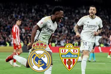 Con suspenso, el Real Madrid logra la remontada ante el Almería por 3 a 2
