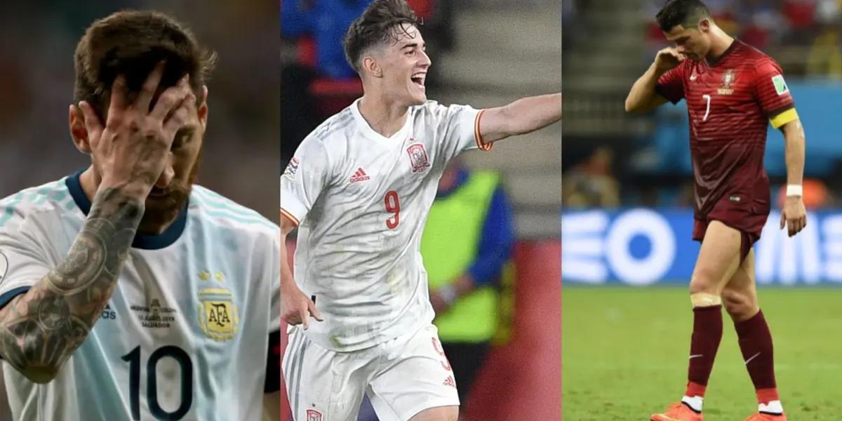 Con tan solo 17 años Gavi se ha convertido en titular y pieza clave de la Selección de España. Ni Lionel Messi, ni Cristiano Ronaldo lograron a esa edad dicha preponderancia en sus respectivas selecciones.