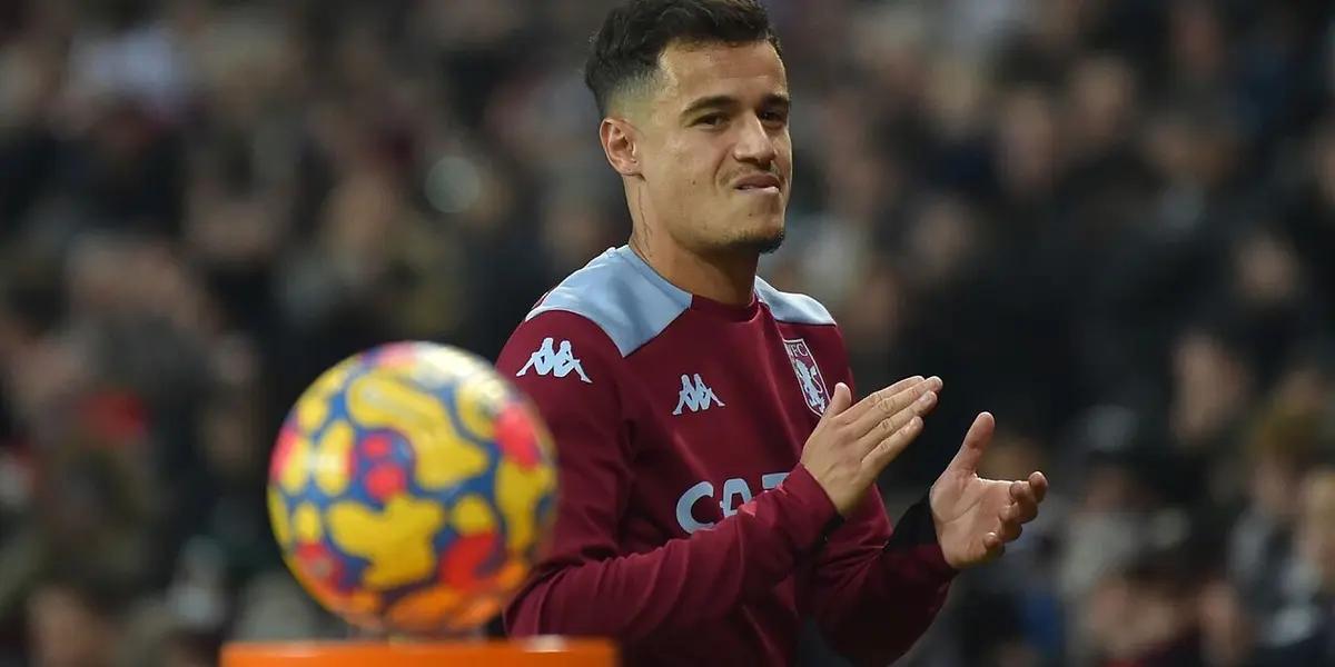 Continho debuto finalmente en el Aston Villa y fue clave para que el equipo no pierda ante el Manchester United.