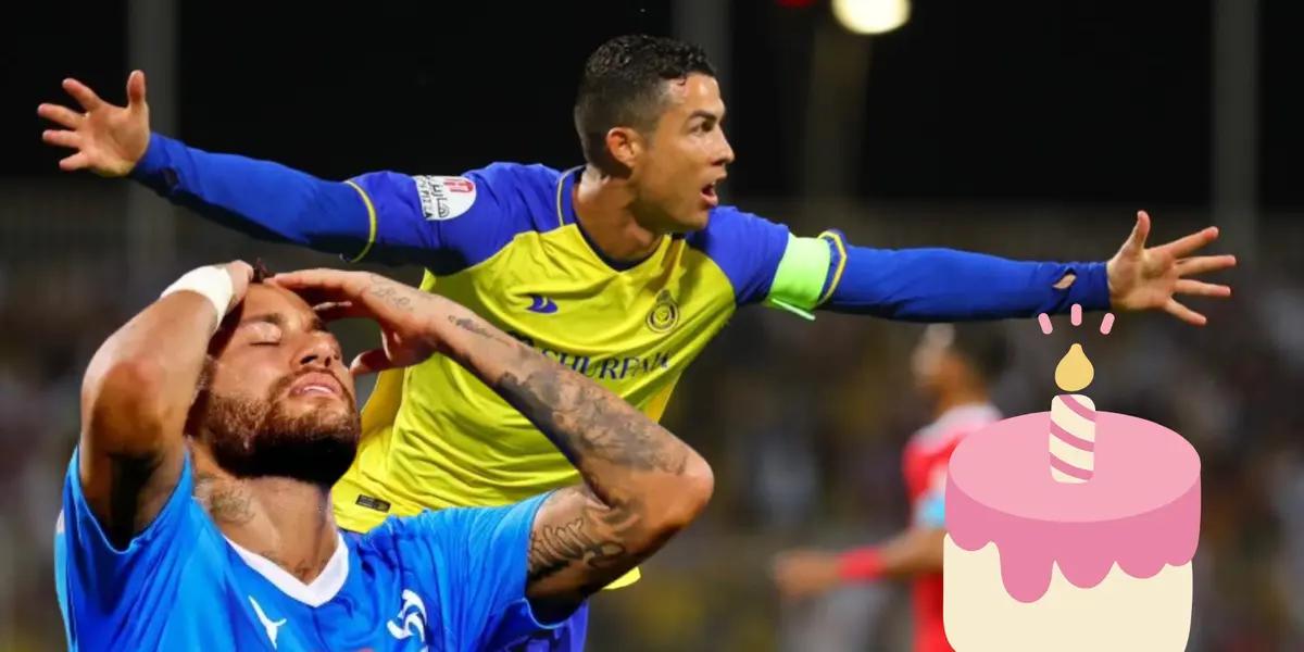 CR7 festejó 39 años buscando marcar mil goles, lo que hizo Ney en su cumpleaños