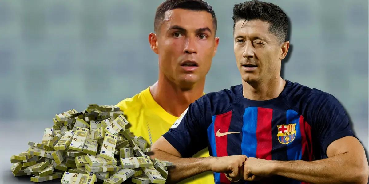 CR7 gana 200 millones, este mega sueldo le ofrecieron a Lewandowski en Arabia