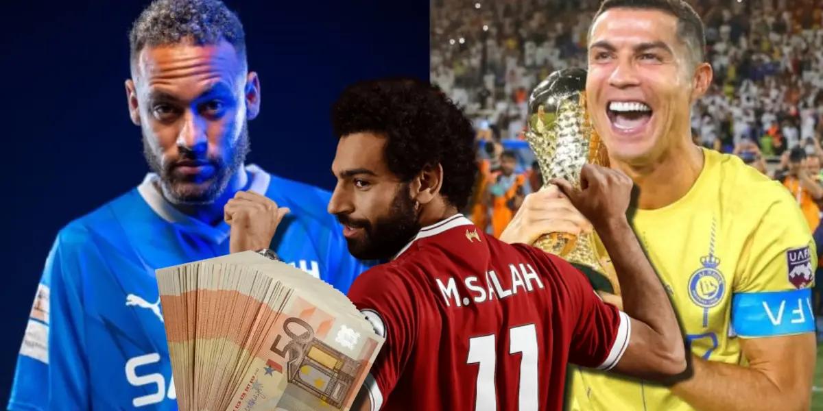 Cristiano cobra 200 millones, en cambio Salah ganará menos que Neymar en Arabia