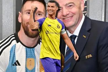 Cristiano Ronaldo anotó un doblete y sigue sumando goles en Al-Nassr. Infantino tuvo una reacción diferente a la de cuando ve a Messi