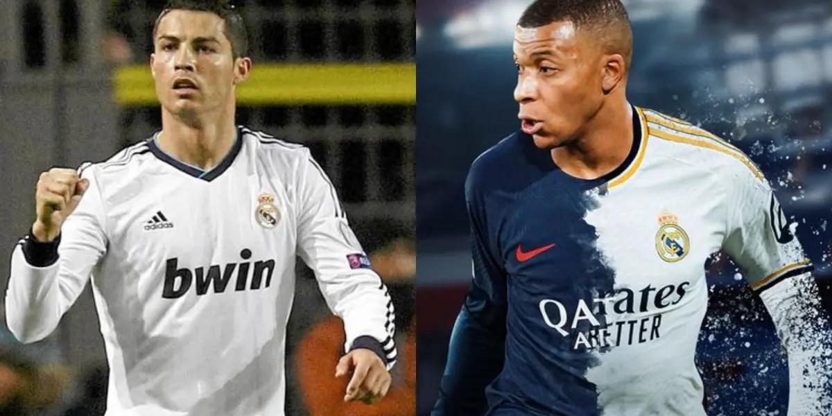 Cristiano Ronaldo en el Real Madrid y Kylian Mbappé