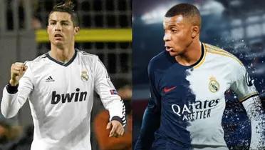 Cristiano Ronaldo en el Real Madrid y Kylian Mbappé