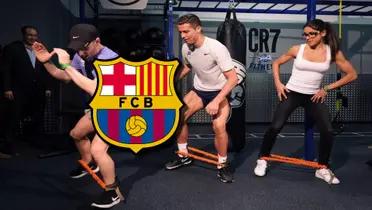 Cristiano Ronaldo entrenando en su tiempo libre