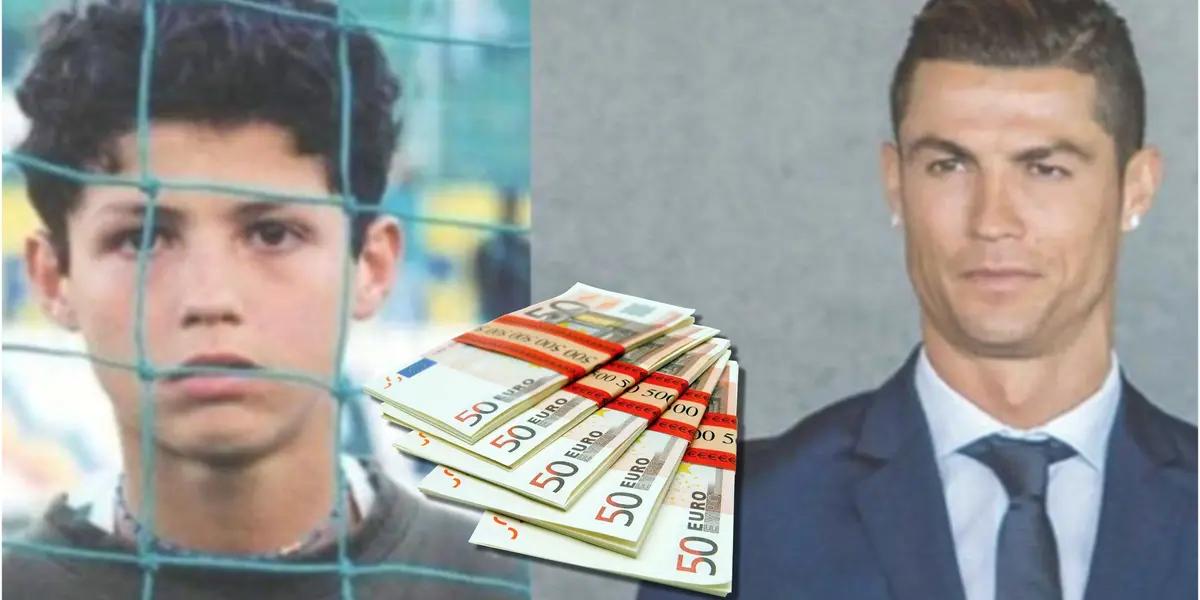 Cristiano Ronaldo es uno de los atletas mejores rentados del planeta pero tuvo una decisión muy llamativa con su primer sueldo como futbolista