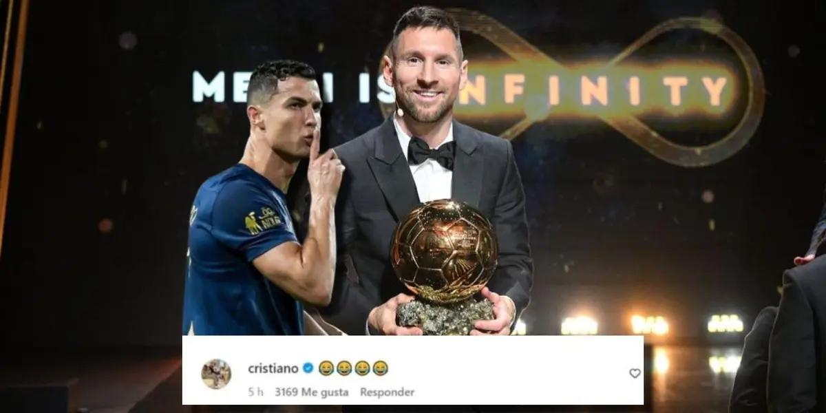 Cristiano Ronaldo lanzó emojis de burla luego un comentario del Balón de Oro de Messi, que no se quedó con los brazos cruzados