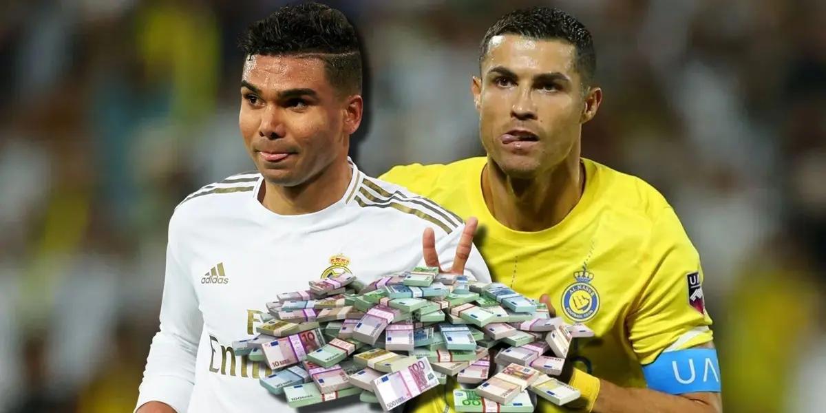 Cristiano Ronaldo podría compartir con Casemiro nuevamente, porque el Al-Nassr lo busca fichar en el 2024