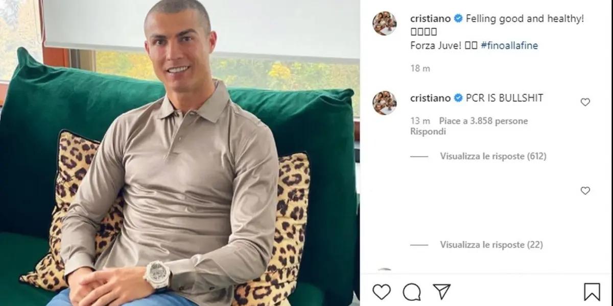 Cristiano Ronaldo se perderá el partido entre Juventus y Barcelona por dar reiteradas veces positivo de COVID y no pudo contener su bronca.