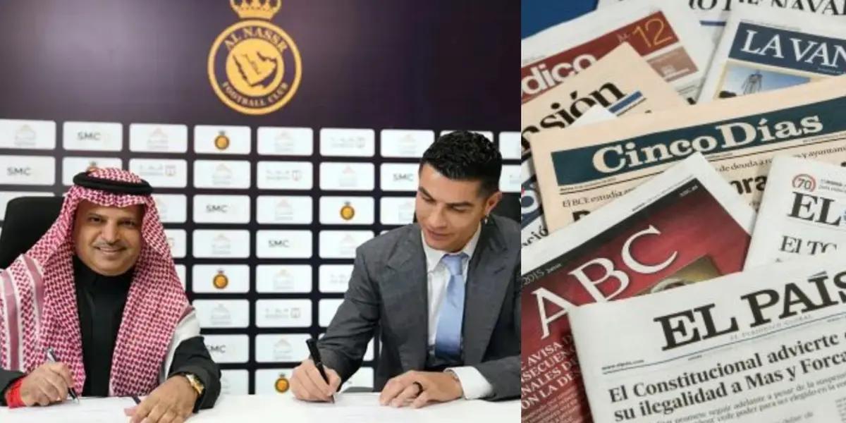 Cristiano Ronaldo, tal parece, fue difamado y Al Muammar tomará medidas con los medios que mancharon su imagen