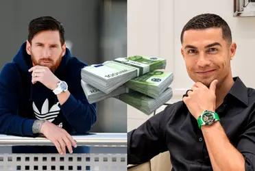 Cristiano Ronaldo tiene un reloj propio y su valor comparado al de Lionel Messi es exorbitante