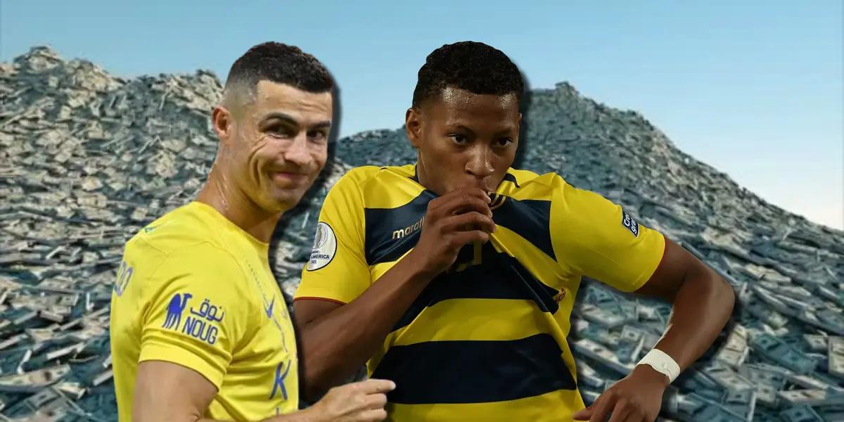 Cristiano Ronaldo tiene un sueldo incomparable, y ni se le acerca el del ecuatoriano Gonzalo Plata