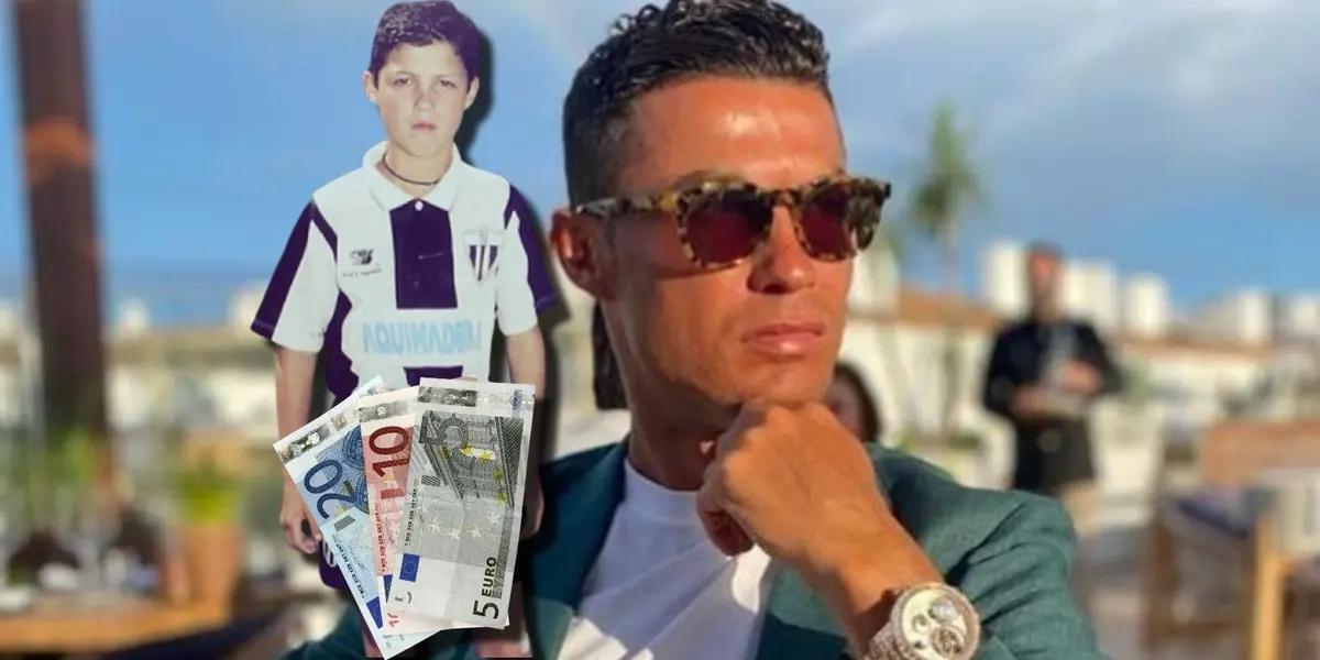 Cristiano Ronaldo tuvo su primer trabajo recogiendo pelotas en canchas de fútbol y mira lo que ganó