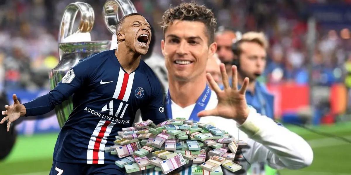 Cristiano Ronaldo tuvo un salario de 30 millones, este sueldo será para Mbappé cuando se ponga la del Real Madrid