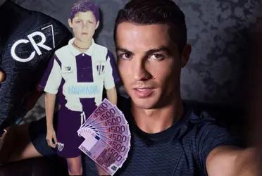 Cristiano Ronaldo hoy viste con las mejores marcas tanto dentro como fuera de las canchas, pero no siempre fue así
