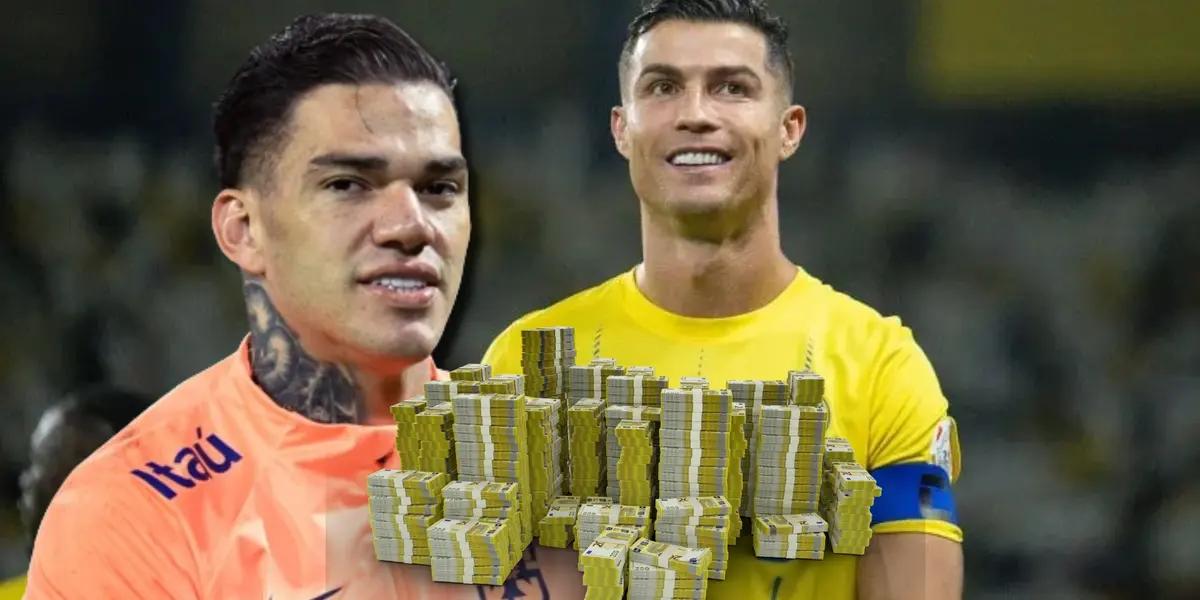 Cristiano Ronaldo y Ederson / Foto: Collage
