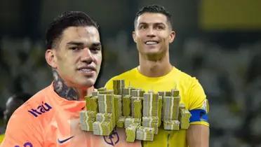 Cristiano Ronaldo y Ederson / Foto: Collage