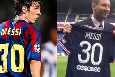 Cuando Messi arribó a la Ciudad Luz respetó que el dorsal "10" le perteneciera a Neymar y buscó utilizar el primer número que había tenido en su debut en el fútbol profesional. El anterior poseedor de dicho dorsal tiene una historia particular.