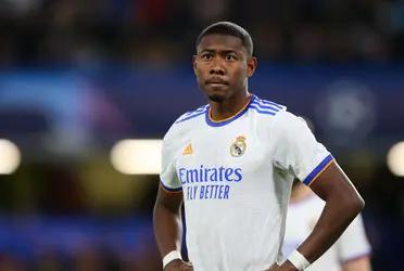 David Alaba, se entrenó con normalidad por lo que el central podría volver a tener minutos en el duelo de este viernes ante el Betis.