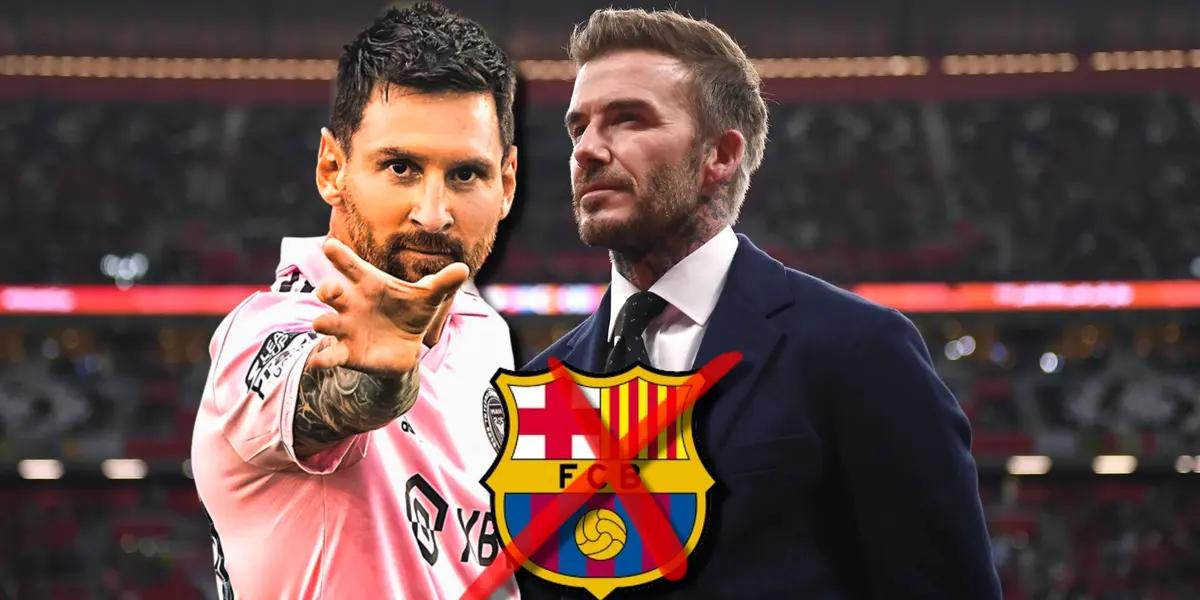 David Beckham reveló su reacción cuando Messi aceptó al Inter y no volvió al Barça