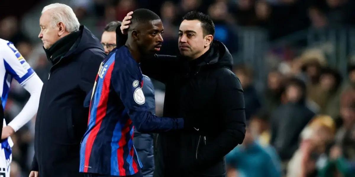 Dembelé tiene un pie fuera del FC Barcelona luego de jugarle con doble intención a Xavi Hernández