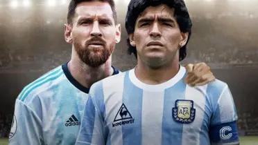 Diego Maradona y Lionel Messi en la Selección Argentina