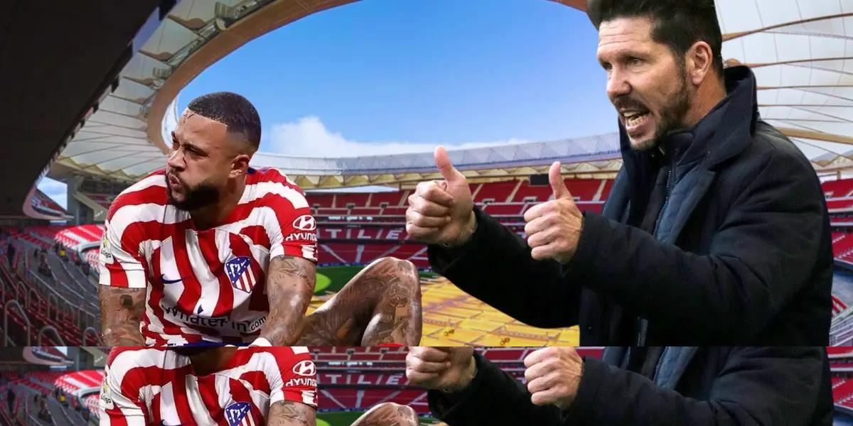 Diego Simeone agenda un delantero goleador por los malos rendimientos de Memphis Depay