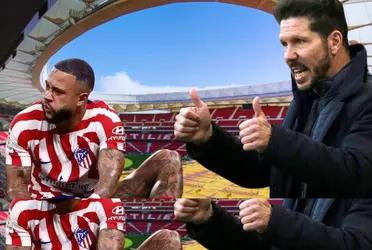 Diego Simeone agenda un delantero goleador por los malos rendimientos de Memphis Depay