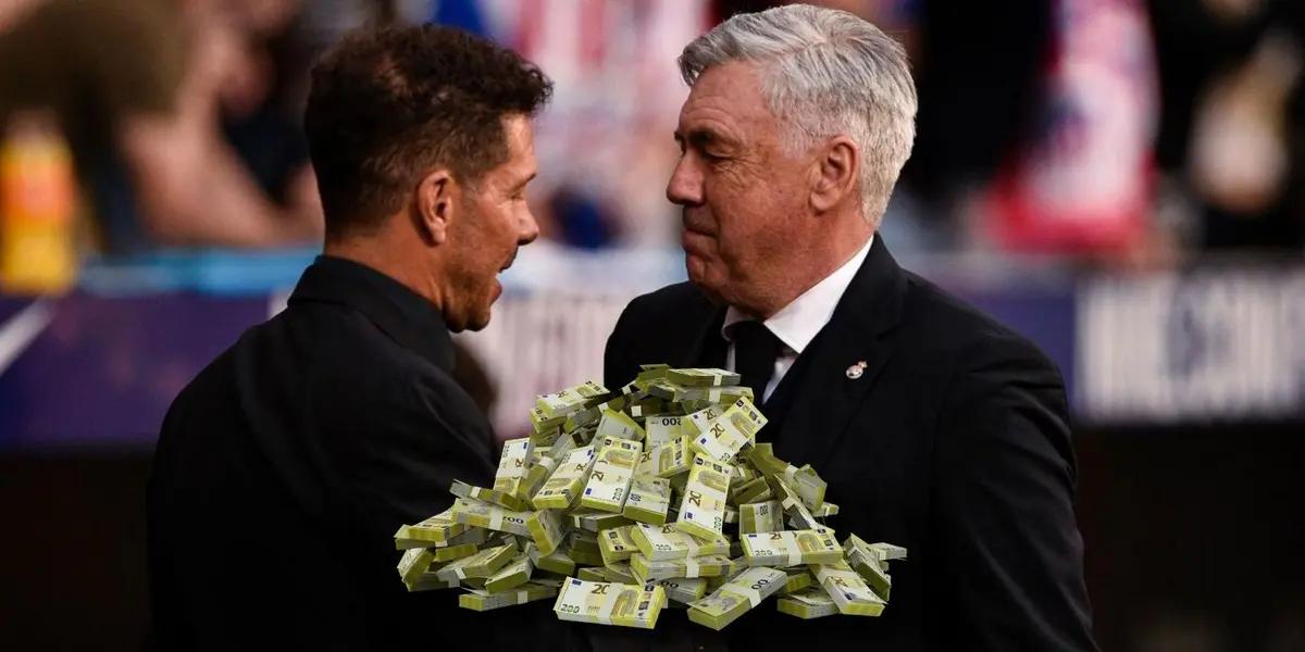Diego Simeone hace poco renovó su contrato con el Atlético de Madrid y por el mismo camino va Ancelotti, pero en el Real Madrid