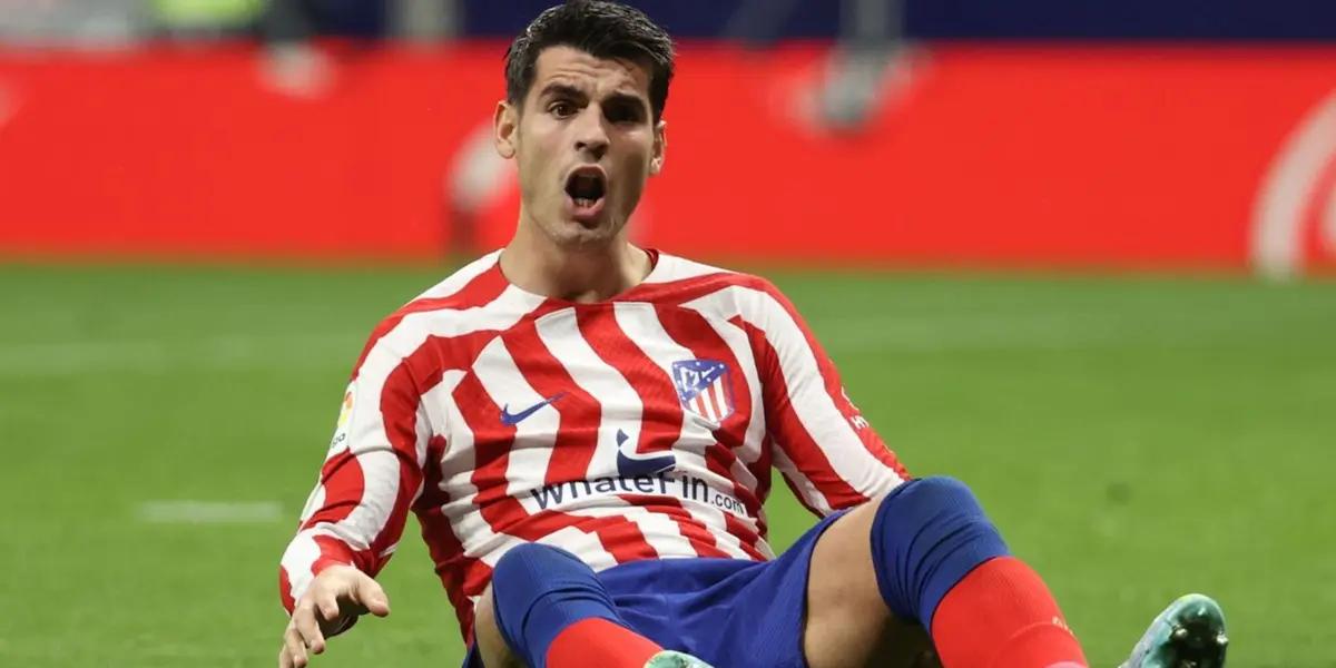 Diego Simeone no pudo creer el gol que perdió Álvaro Morata en el arranque del partido