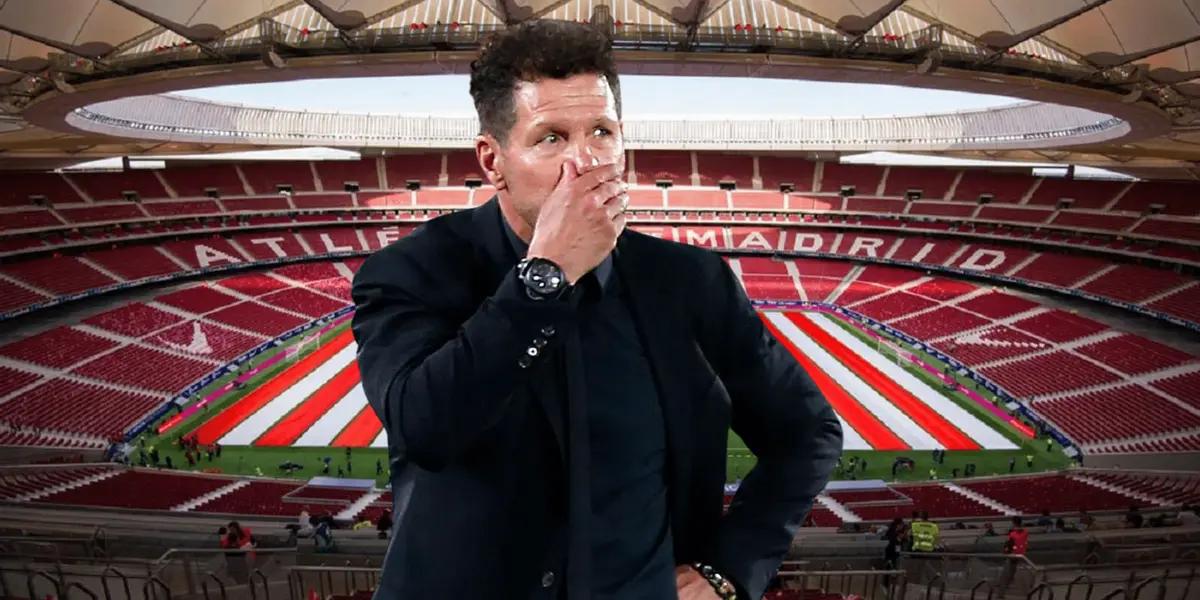 Diego Simeone sigue esperando y no tuvo inconvenientes en hacerle un pedido a los dirigentes delante de todos