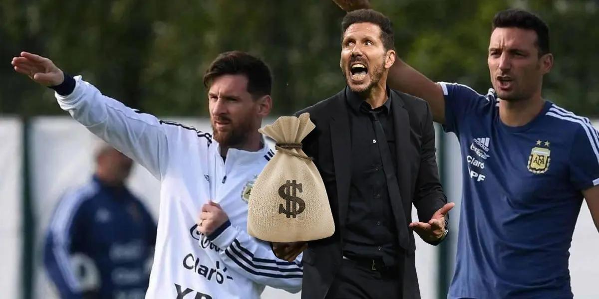 Diego Simeone suena en Argentina como una opción para reemplazar a Lionel Scaloni en la Selección de Argentina pero el sueldo que gana es gigante