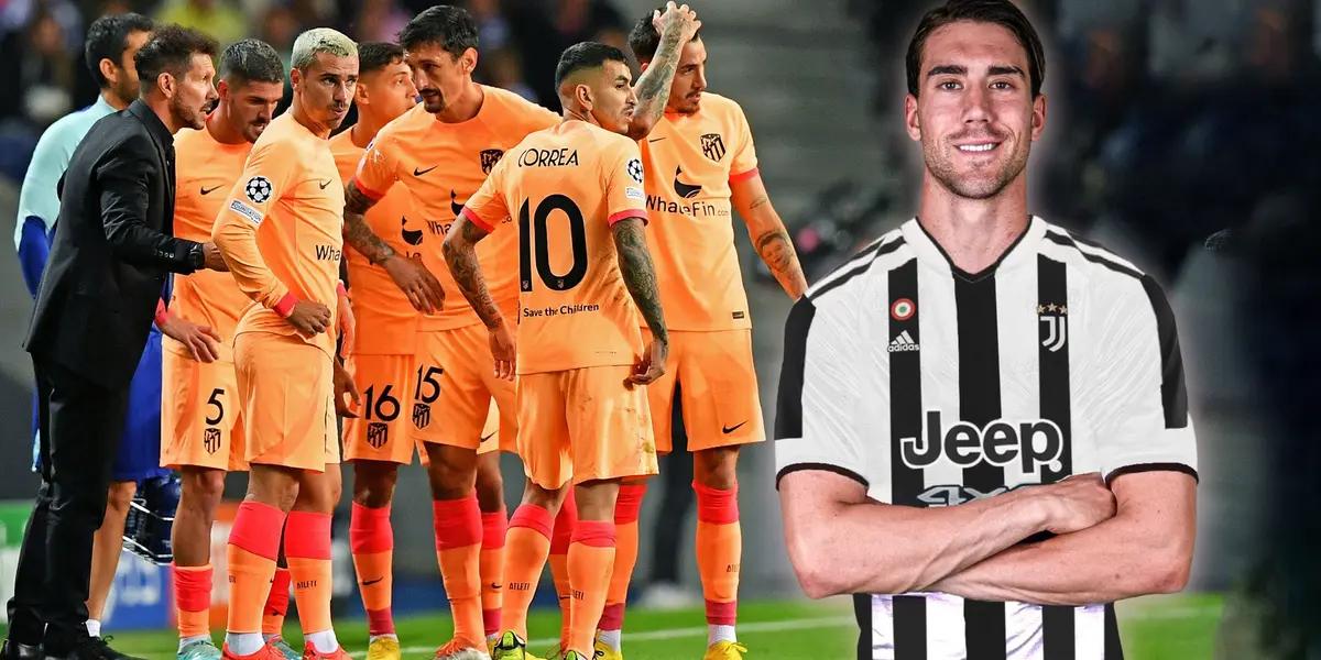 Diego Simeone tiene entre ceja y ceja a Dusan Vlahovic y podría realizar esta maniobra que involucra a un preferido de la afición para lograrlo