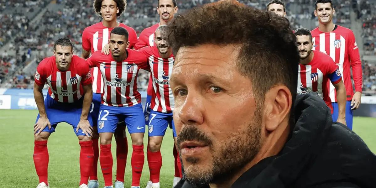 Diego Simeone tuvo un descuido en una entrevista con un jugador al que dejó mal parado
