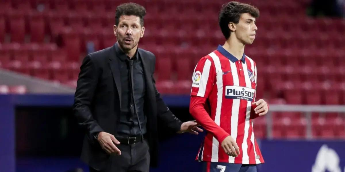 Diego Simeone y Joao Félix en el Atlético de Madrid