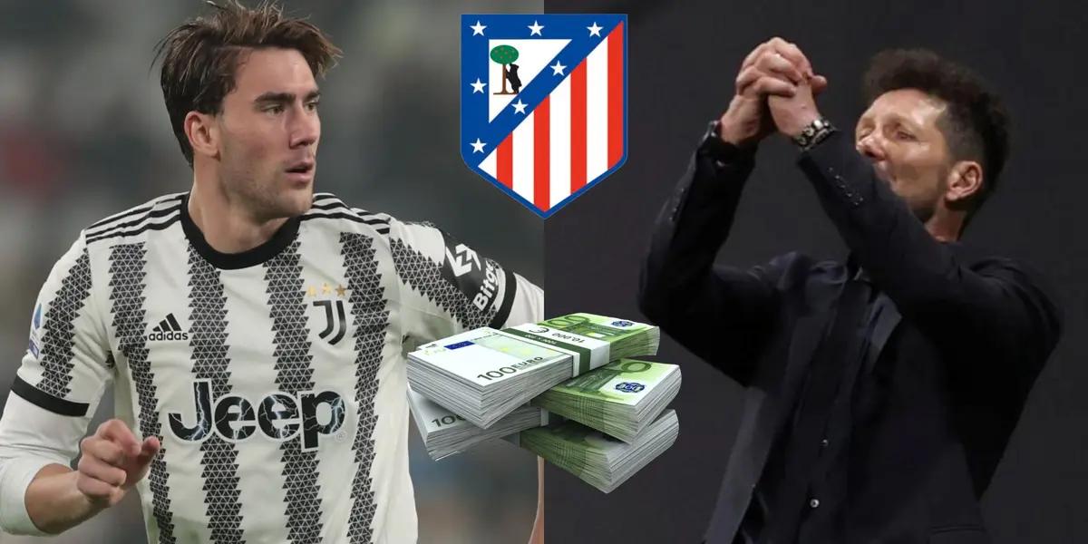 Diego Simeone ya no se obnubila por este jugador al que podrían incluir en la operación por Dusan Vlahovic