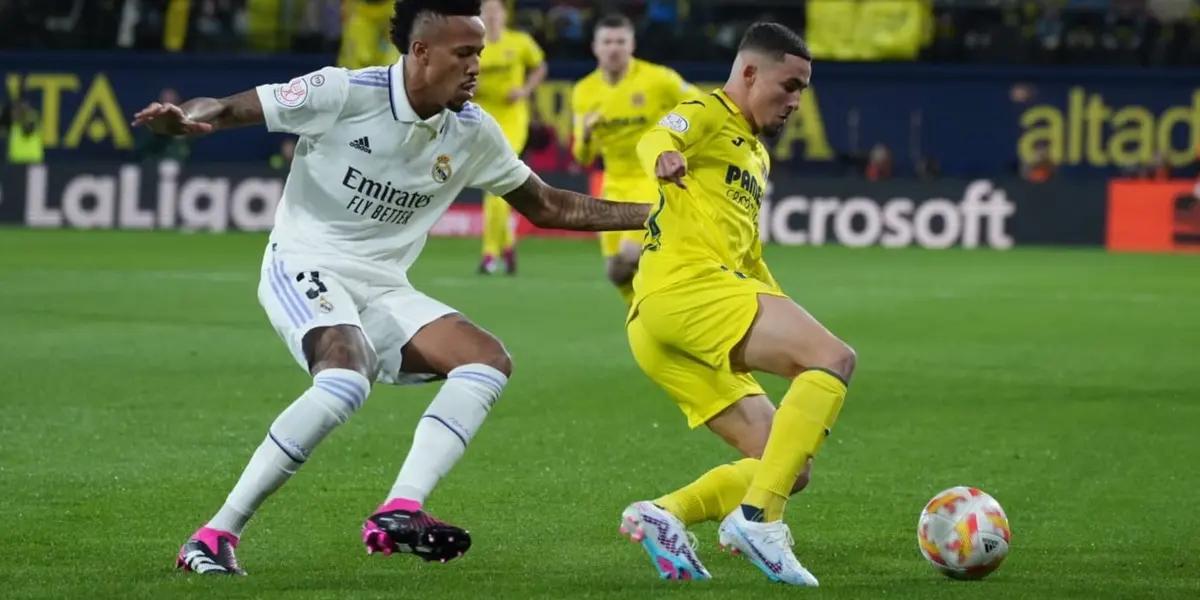 Eder Militao, jugador del Real Madrid, ante Villarreal