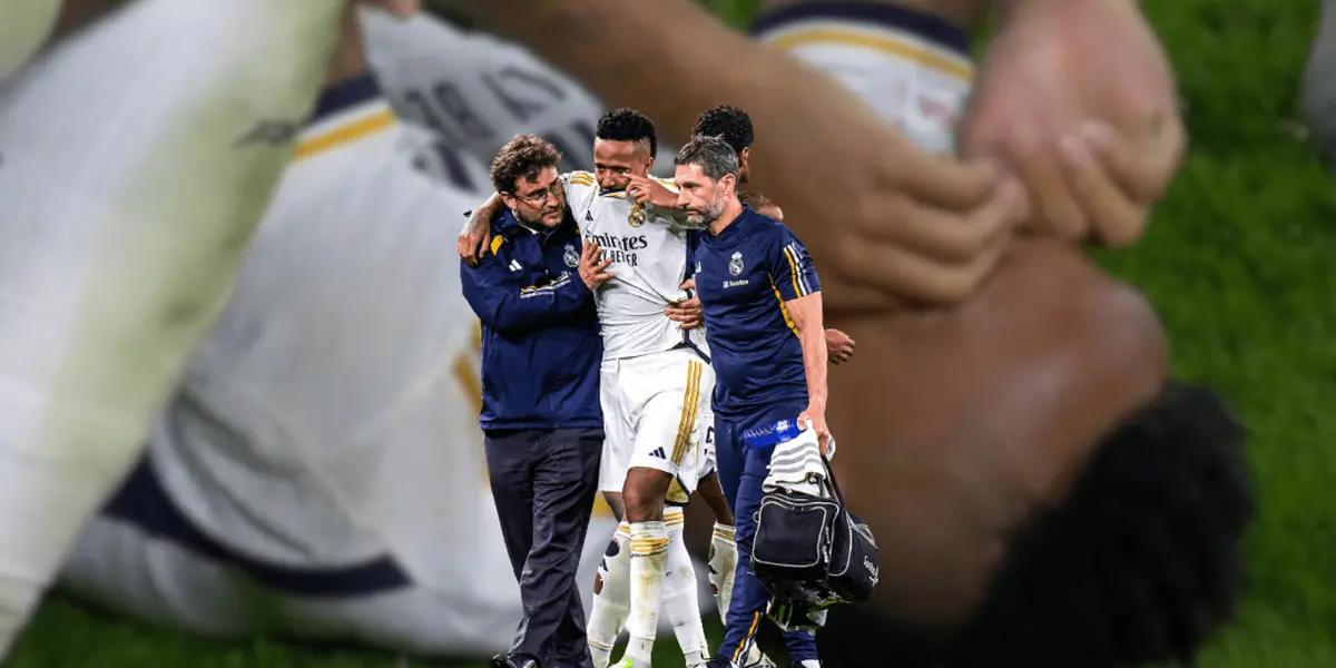 Éder Militão sigue lesionado y preocupa al Real Madrid.