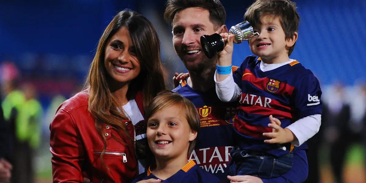 El argentino disfrutó de una mañana junto a su esposa.