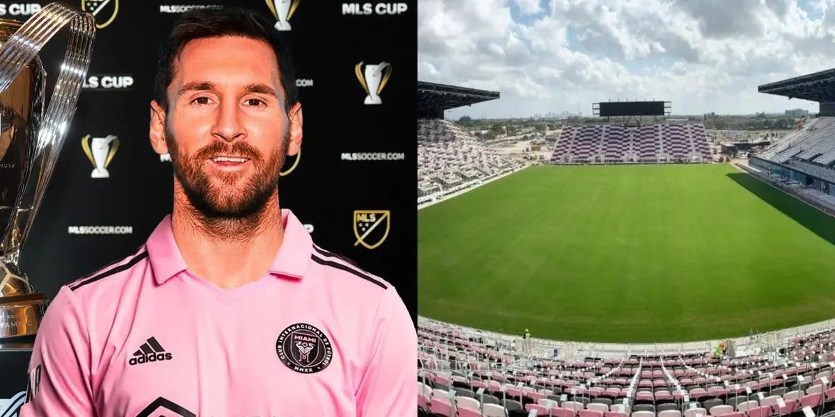 El astro argentino conoció por primera vez el campo de su nuevo equipo.