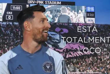 El astro argentino festejó el primer tanto del club norteamericano.