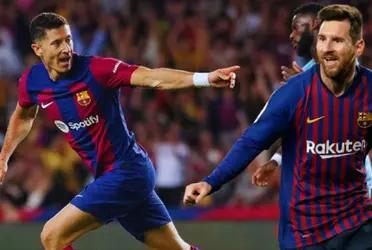 El atacante polaco superó a tres históricos futbolistas culés