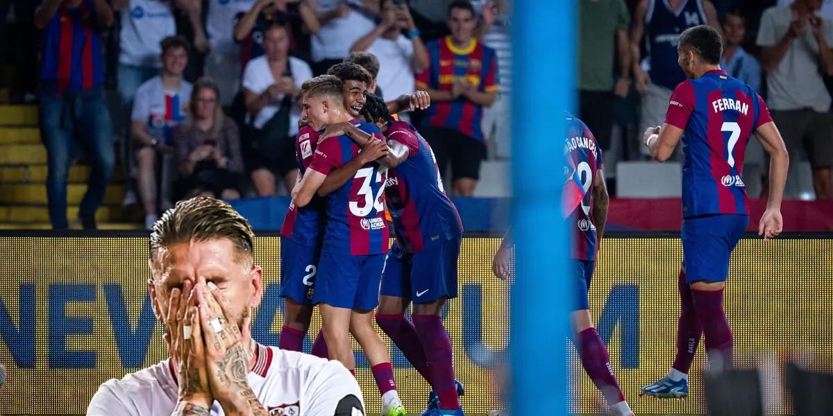 El Barcelona, gracias a Sergio Ramos se lleva la victoria ante Sevilla por 1 a 0.