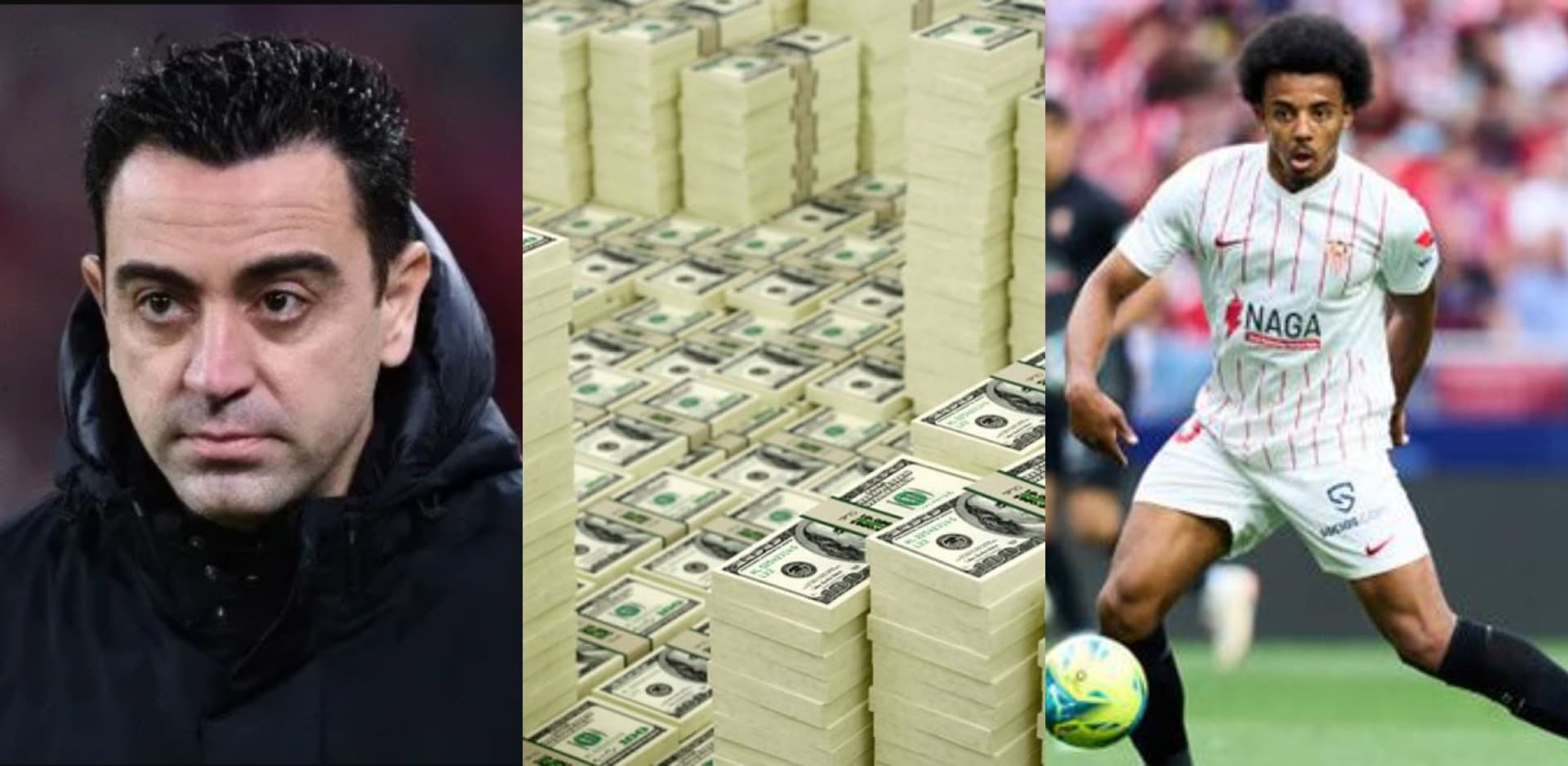 El Barcelona quiere fichar a Jules Koundé, para dejar ir a su defensor el Sevilla pretendería 75 millones de euros para rebajar esta cifra el club culé podría dar como parte de pago a Sergiño Dest.