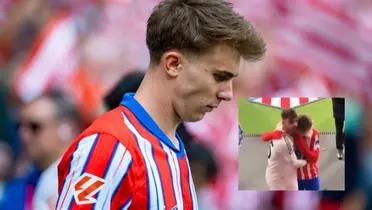 El canterano del Real Madrid consoló al rojiblanco cuando este entró en lágrimas