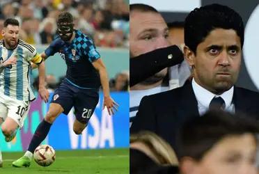 El central croata de 20 años no ocultó su admiración por el capitán de la Selección Argentina.