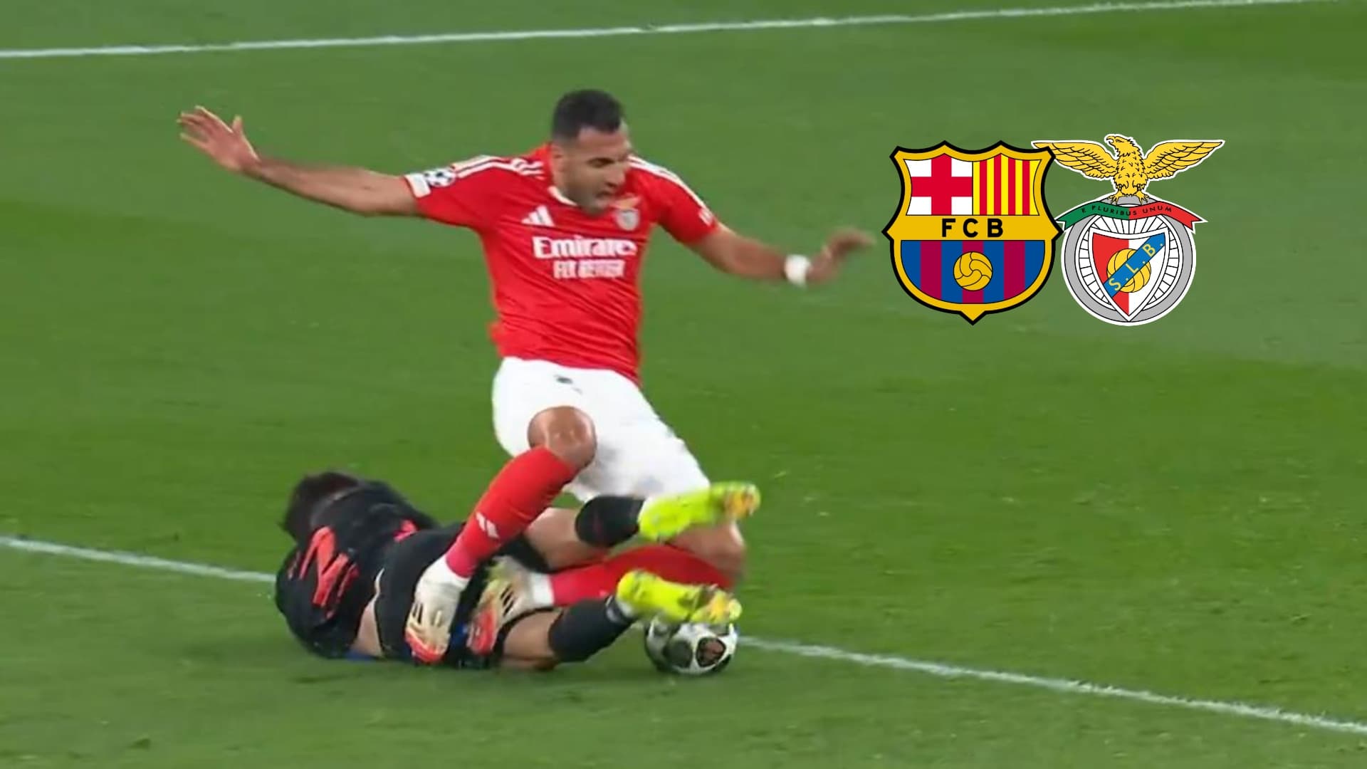El central del FC Barcelona vio la tarjeta y fue expulsado al principio del partido