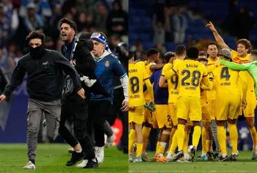 El centrocampista blaugrana sorprendió con el rostro que puso en el medio de la corrida.